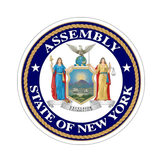 Seal of the New York State Assembly STICKER Vinyl Die-Cut Decal 6 Inch - The Sticker Space