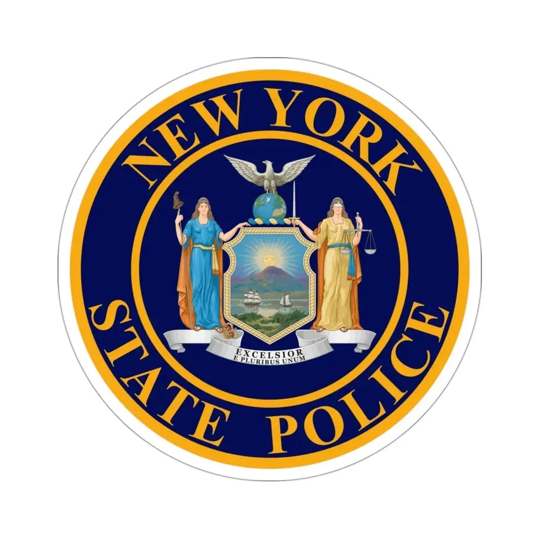 Seal of the New York State Police STICKER Vinyl Die-Cut Decal 3 Inch - The Sticker Space