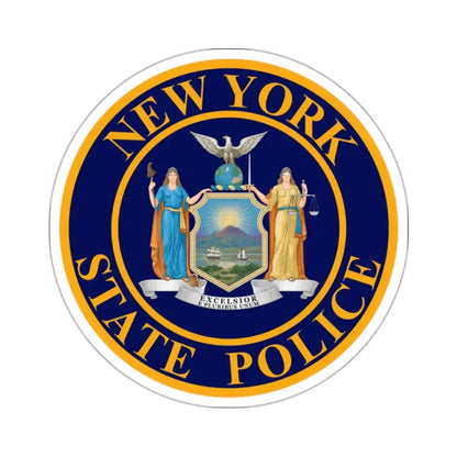 Seal of the New York State Police - STICKER Vinyl Kiss-Cut Decal 2 Inch White - The Sticker Space