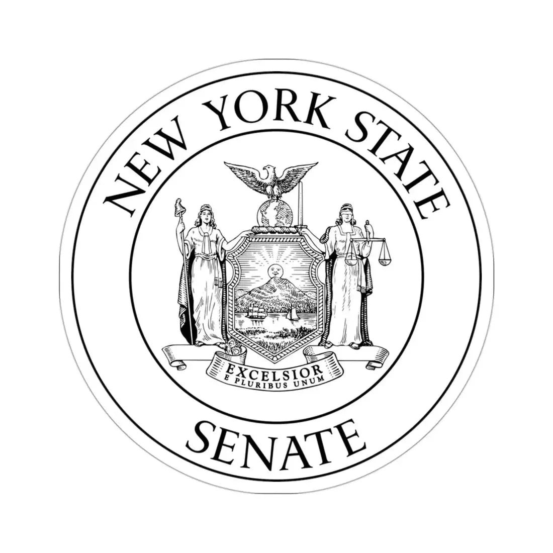Seal of the New York State Senate STICKER Vinyl Die-Cut Decal 3 Inch - The Sticker Space