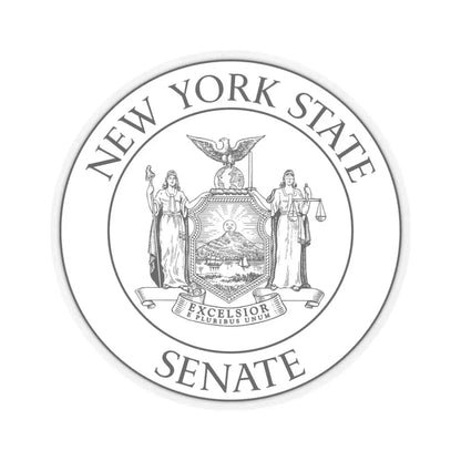 Seal of the New York State Senate - STICKER Vinyl Kiss-Cut Decal 4 Inch Transparent - The Sticker Space