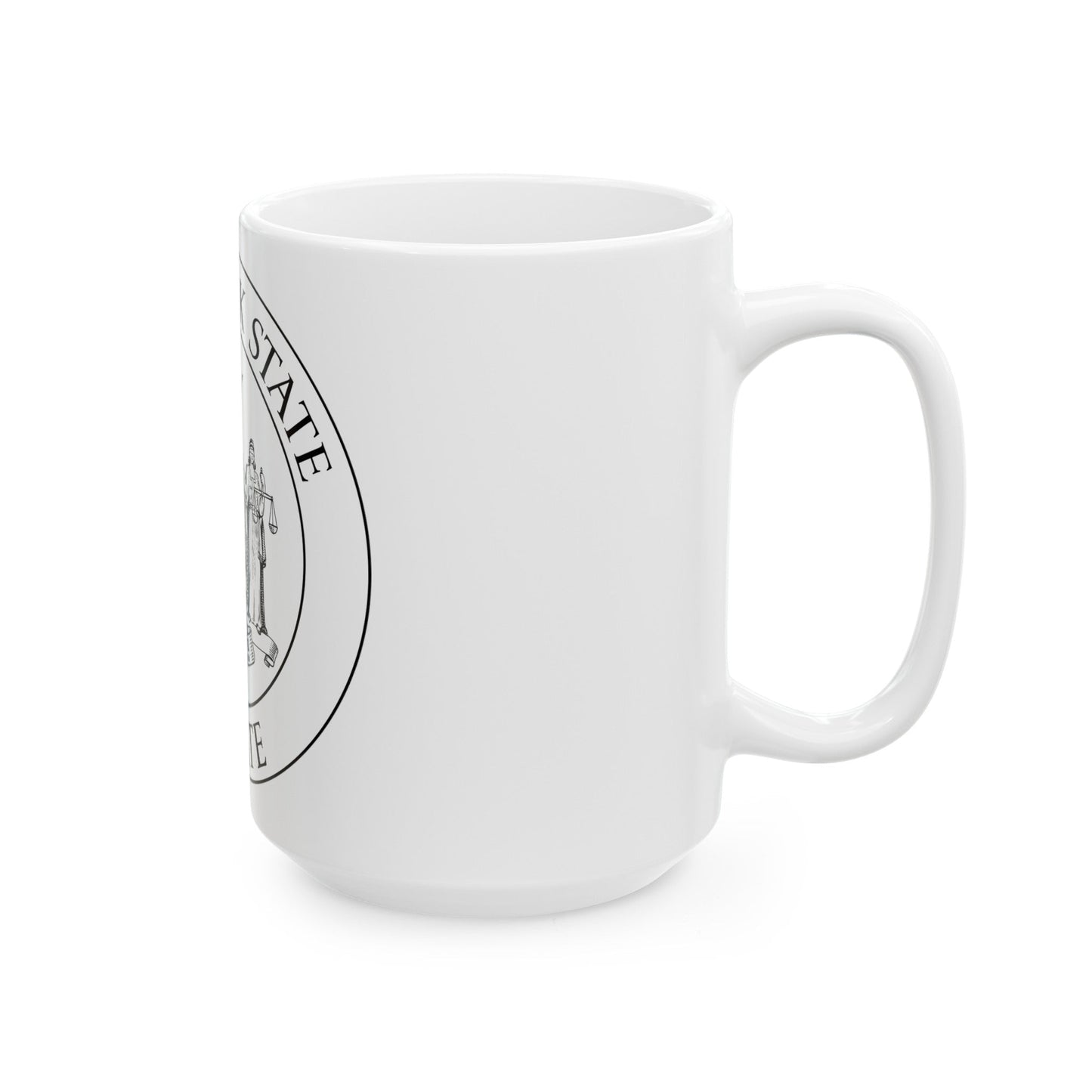 Seal of the New York State Senate - White Coffee Mug-The Sticker Space