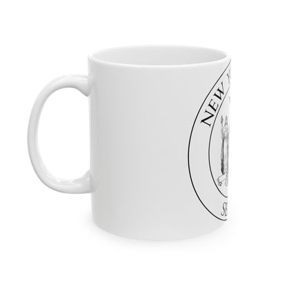 Seal of the New York State Senate - White Coffee Mug-The Sticker Space