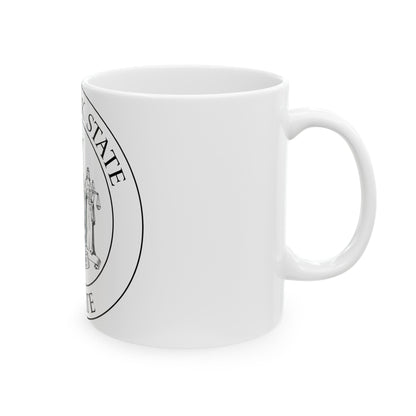 Seal of the New York State Senate - White Coffee Mug-The Sticker Space