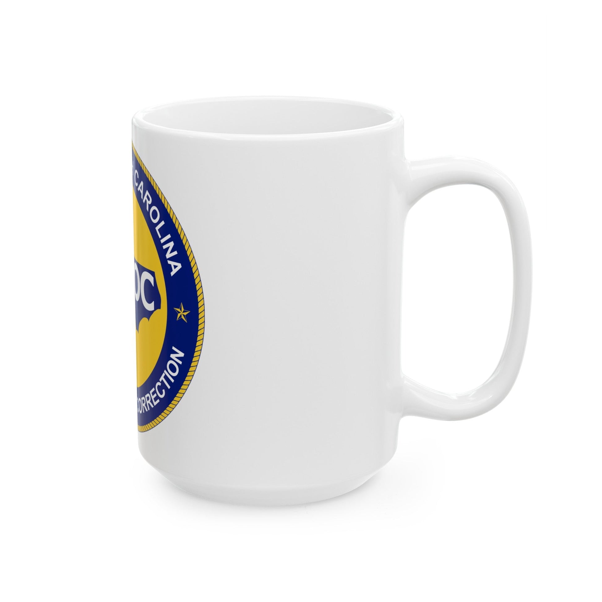 Seal of the North Carolina Department of Correction - White Coffee Mug-The Sticker Space