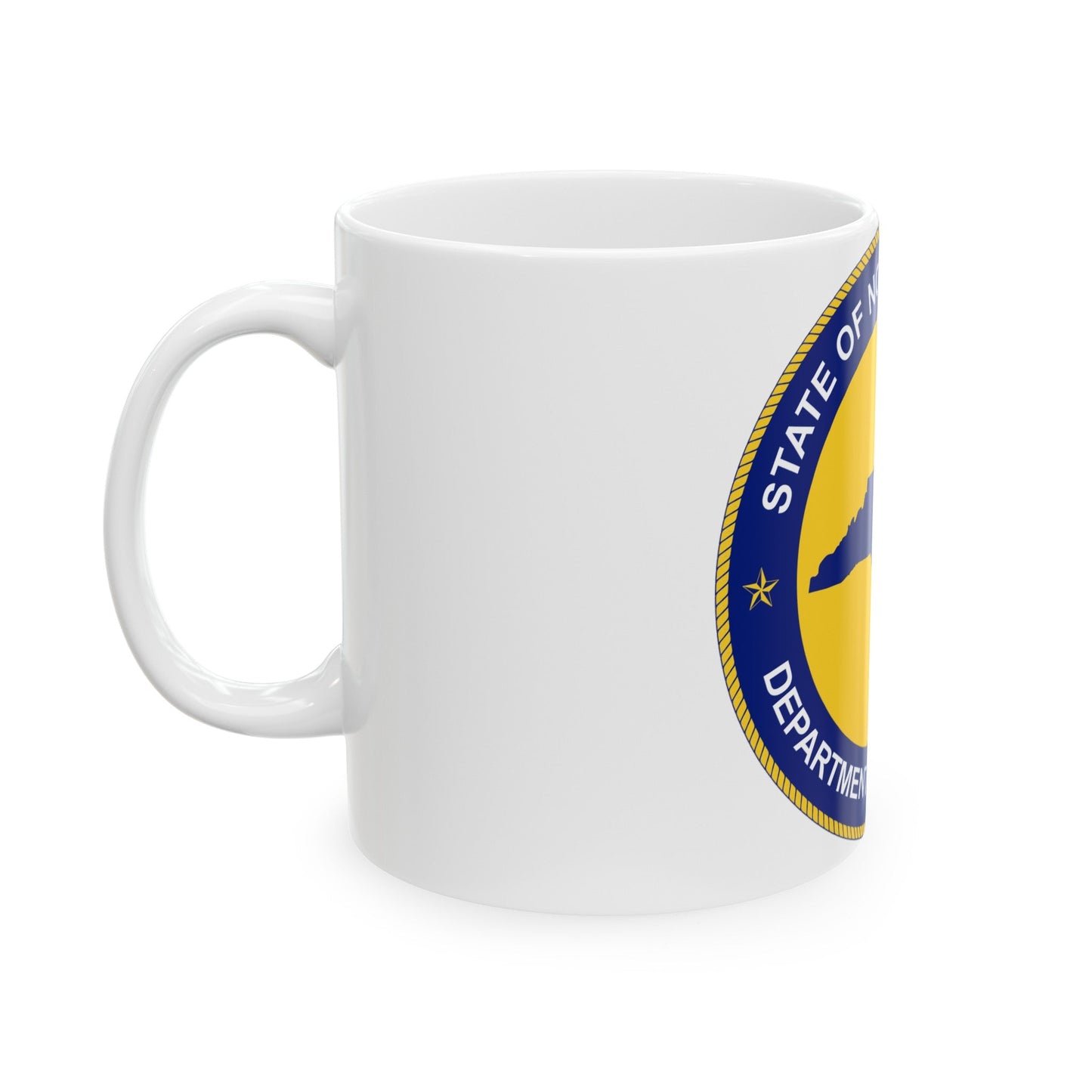 Seal of the North Carolina Department of Correction - White Coffee Mug-The Sticker Space