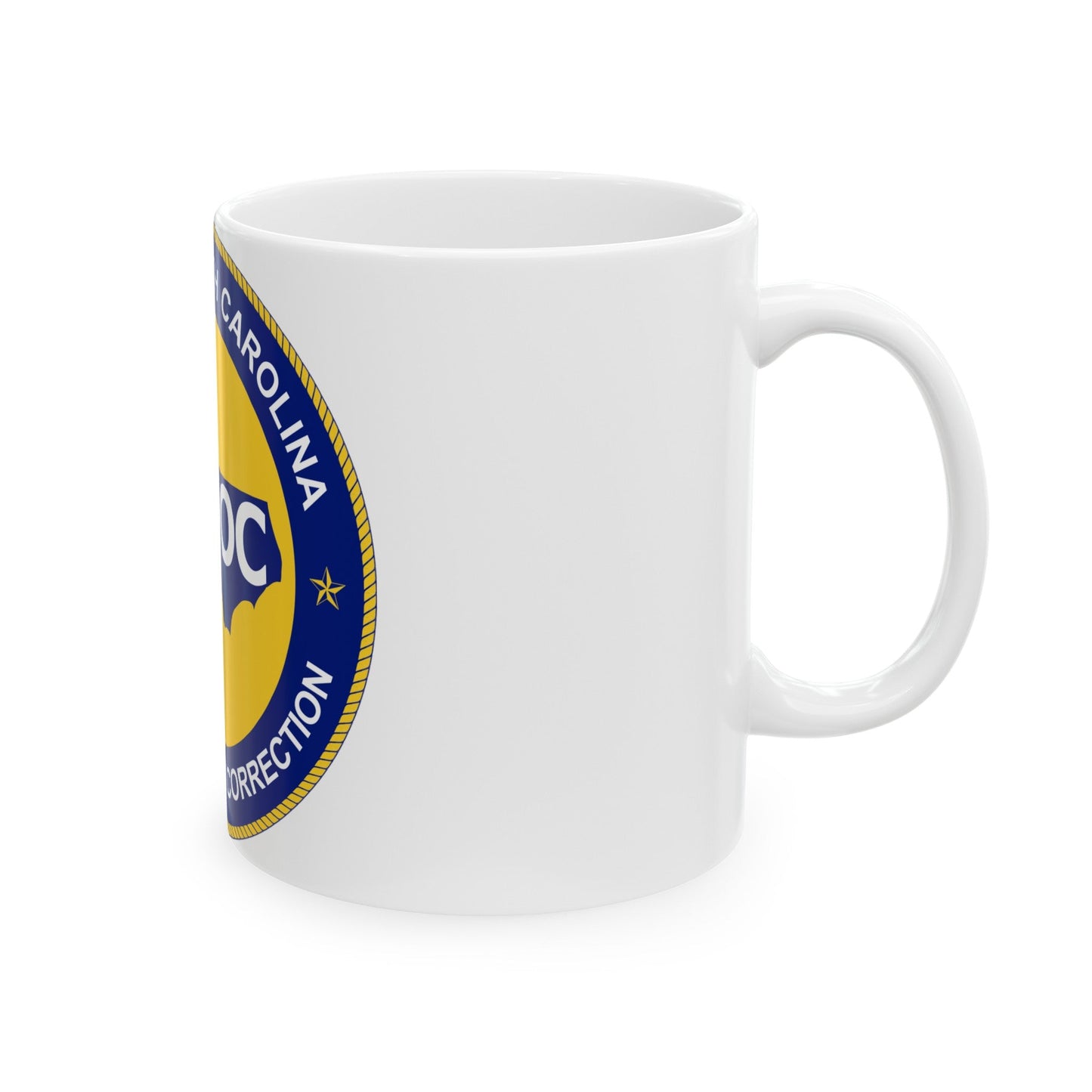 Seal of the North Carolina Department of Correction - White Coffee Mug-The Sticker Space