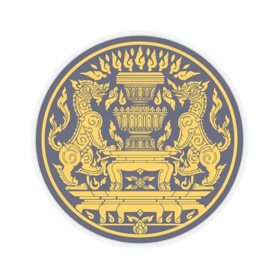 Seal of the Office of the Prime Minister of Thailand (Thailand) STICKER Vinyl Kiss-Cut Decal 2 Inch Transparent - The Sticker Space