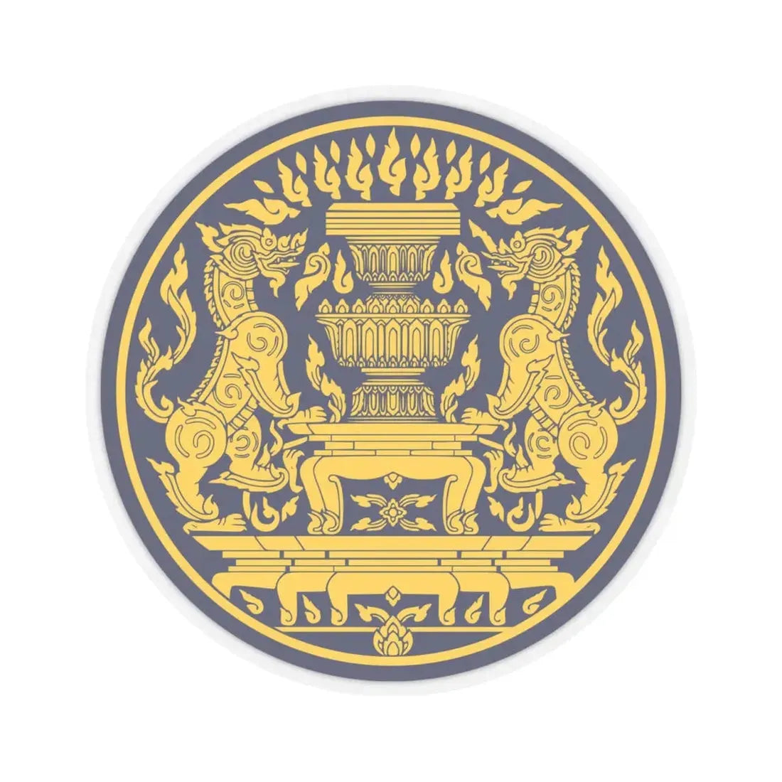 Seal of the Office of the Prime Minister of Thailand (Thailand) STICKER Vinyl Kiss-Cut Decal 4 Inch Transparent - The Sticker Space