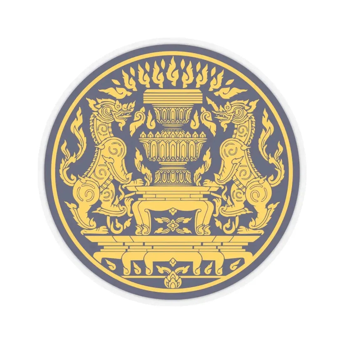 Seal of the Office of the Prime Minister of Thailand (Thailand) STICKER Vinyl Kiss-Cut Decal 6 Inch Transparent - The Sticker Space