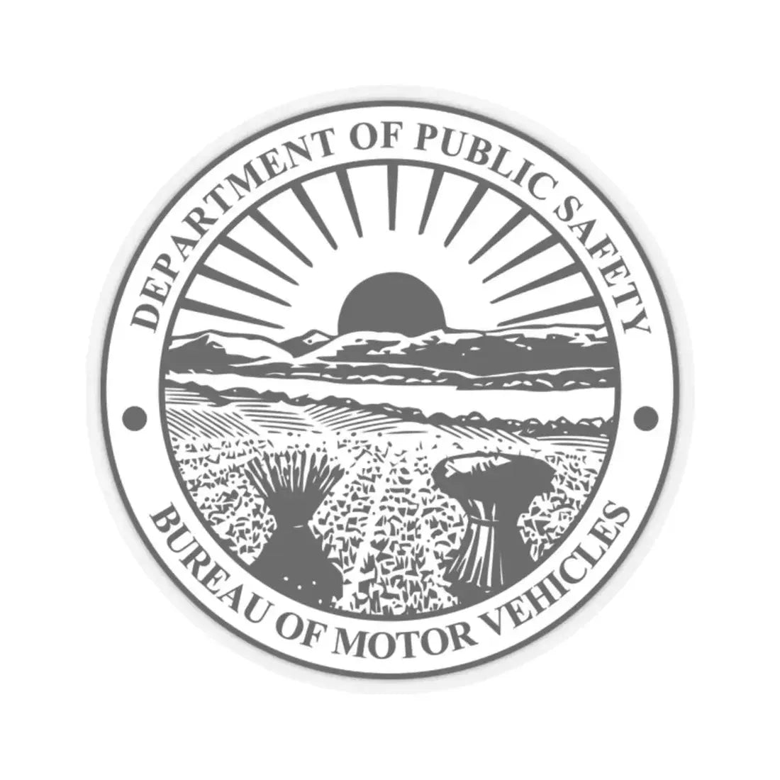 Seal of the Ohio Bureau of Motor Vehicles - STICKER Vinyl Kiss-Cut Decal 2 Inch Transparent - The Sticker Space