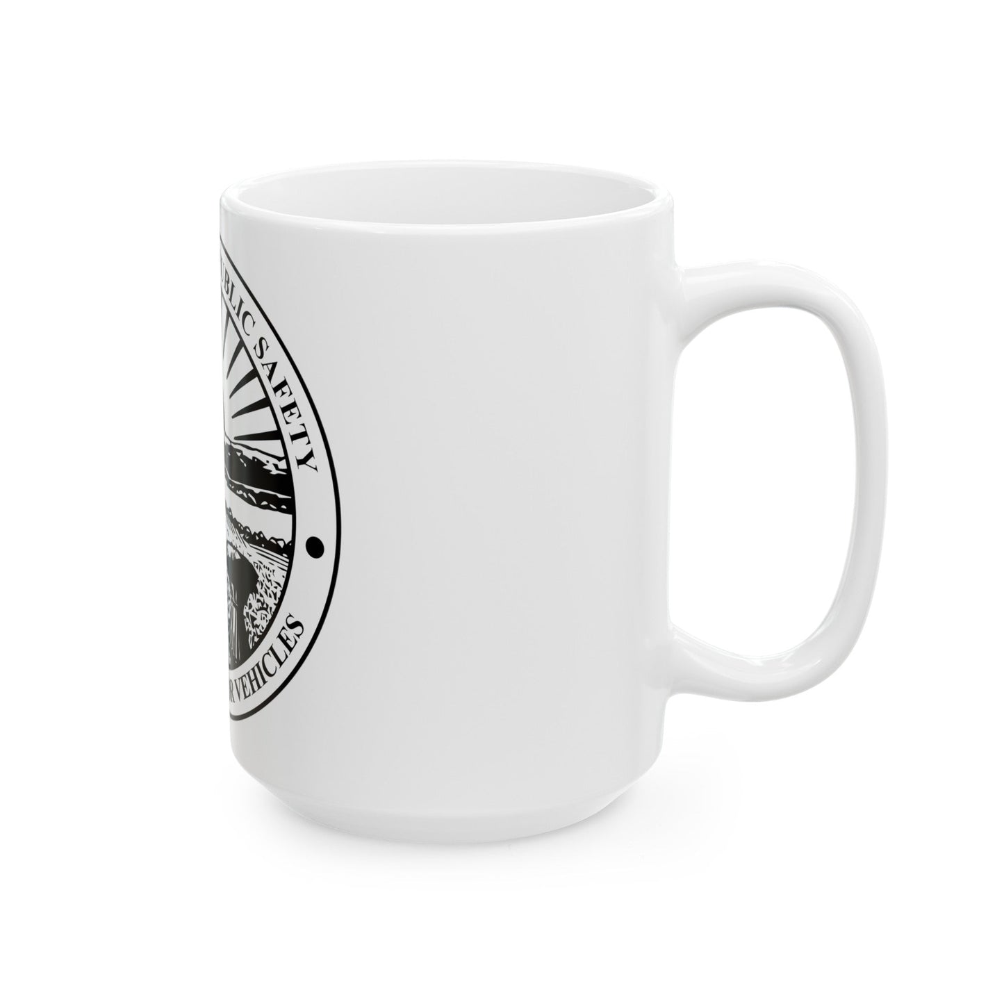 Seal of the Ohio Bureau of Motor Vehicles - White Coffee Mug-The Sticker Space