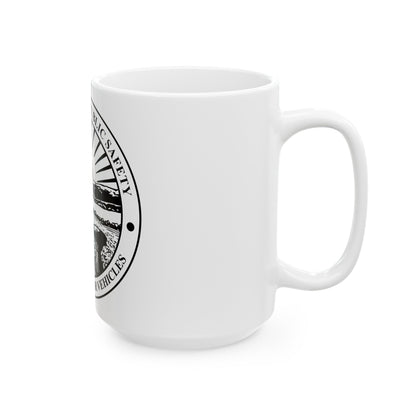 Seal of the Ohio Bureau of Motor Vehicles - White Coffee Mug-The Sticker Space