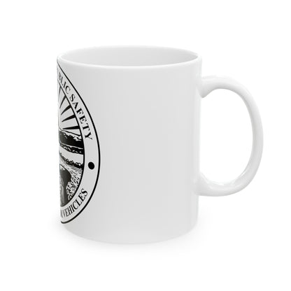 Seal of the Ohio Bureau of Motor Vehicles - White Coffee Mug-The Sticker Space