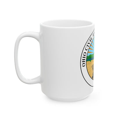 Seal of the Ohio Civil Rights Commission - White Coffee Mug-The Sticker Space