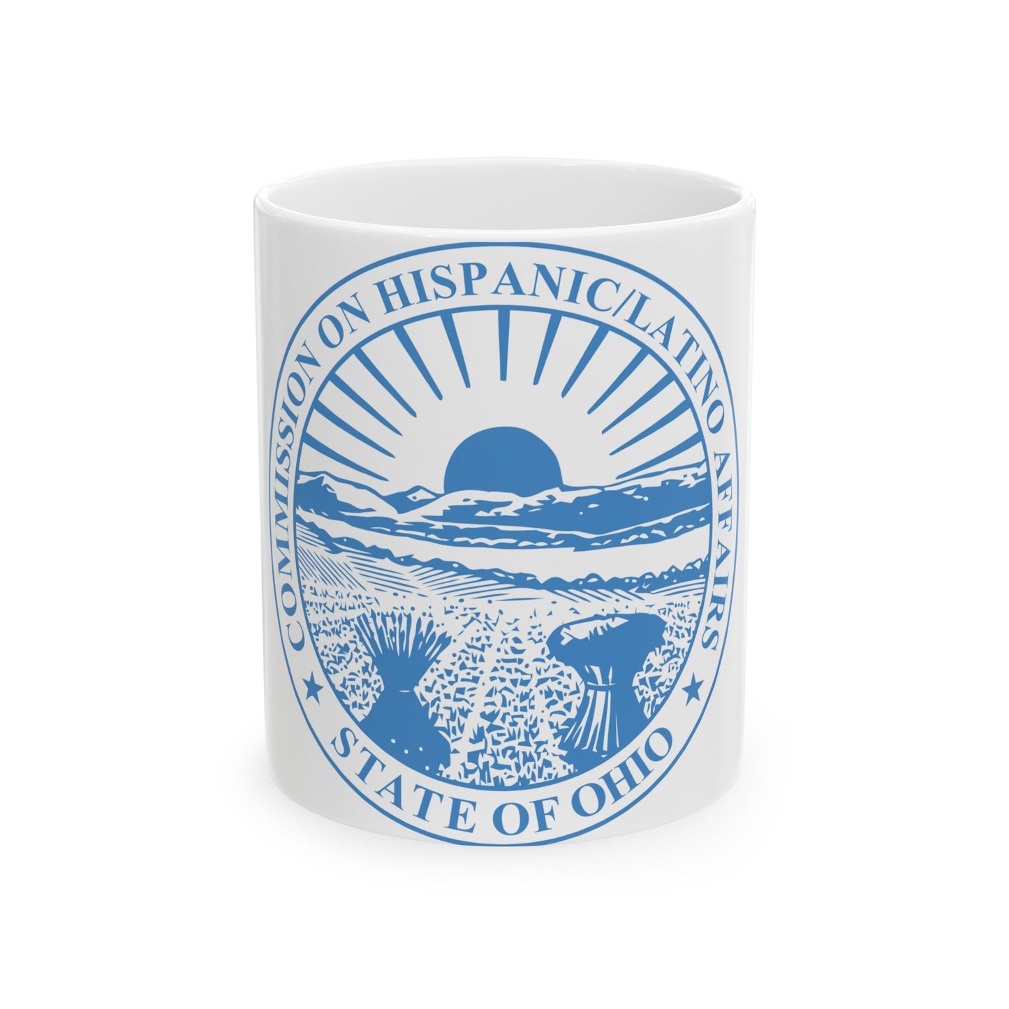 Seal of the Ohio Commission on Hispanic and Latino Affairs - White Coffee Mug-11oz-The Sticker Space