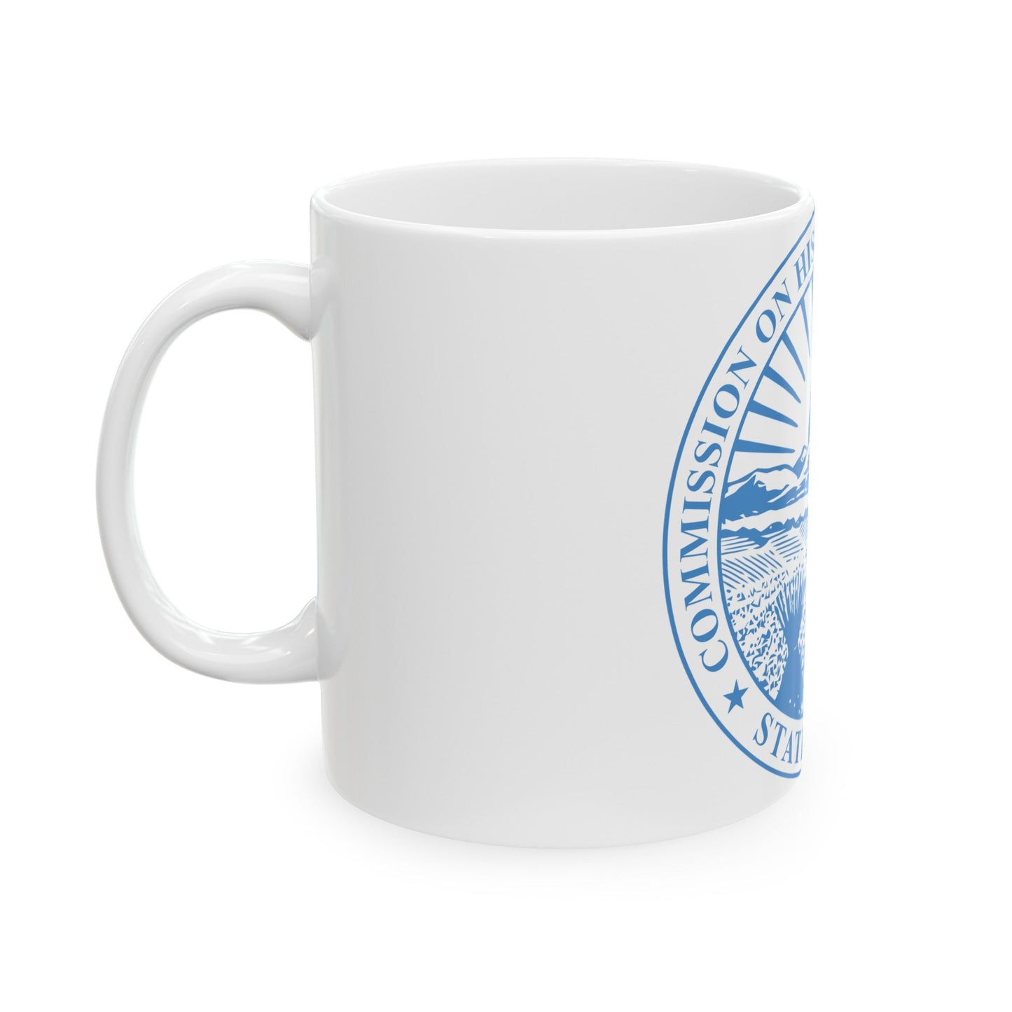 Seal of the Ohio Commission on Hispanic and Latino Affairs - White Coffee Mug-The Sticker Space