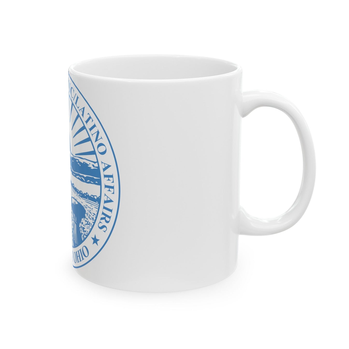 Seal of the Ohio Commission on Hispanic and Latino Affairs - White Coffee Mug-The Sticker Space