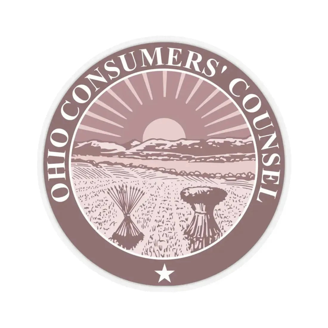 Seal of the Ohio Consumers Counsel - STICKER Vinyl Kiss-Cut Decal 4 Inch Transparent - The Sticker Space