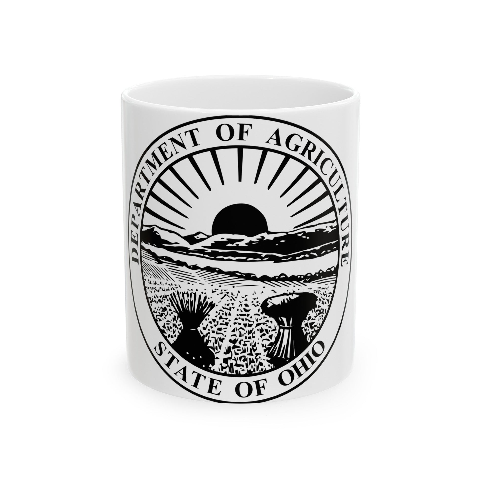 Seal of the Ohio Department of Agriculture - White Coffee Mug-11oz-The Sticker Space