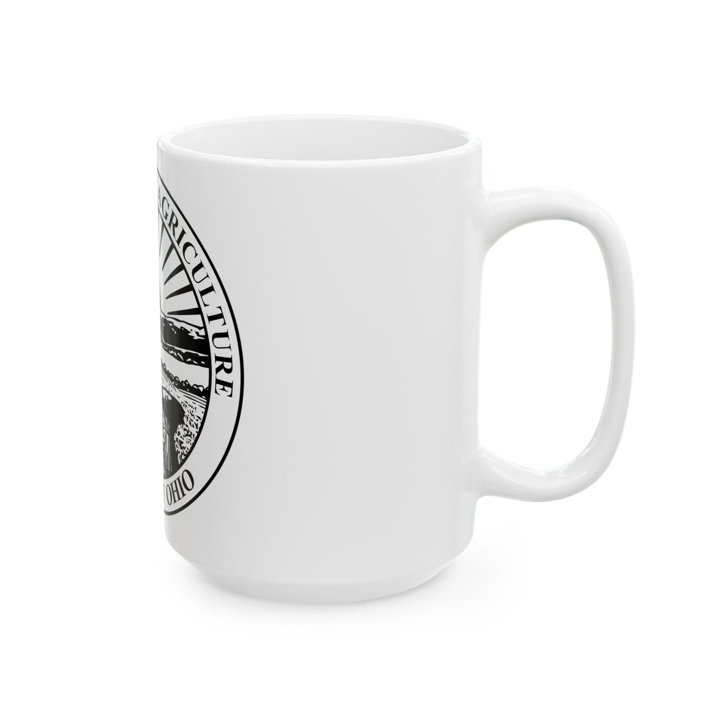 Seal of the Ohio Department of Agriculture - White Coffee Mug-The Sticker Space