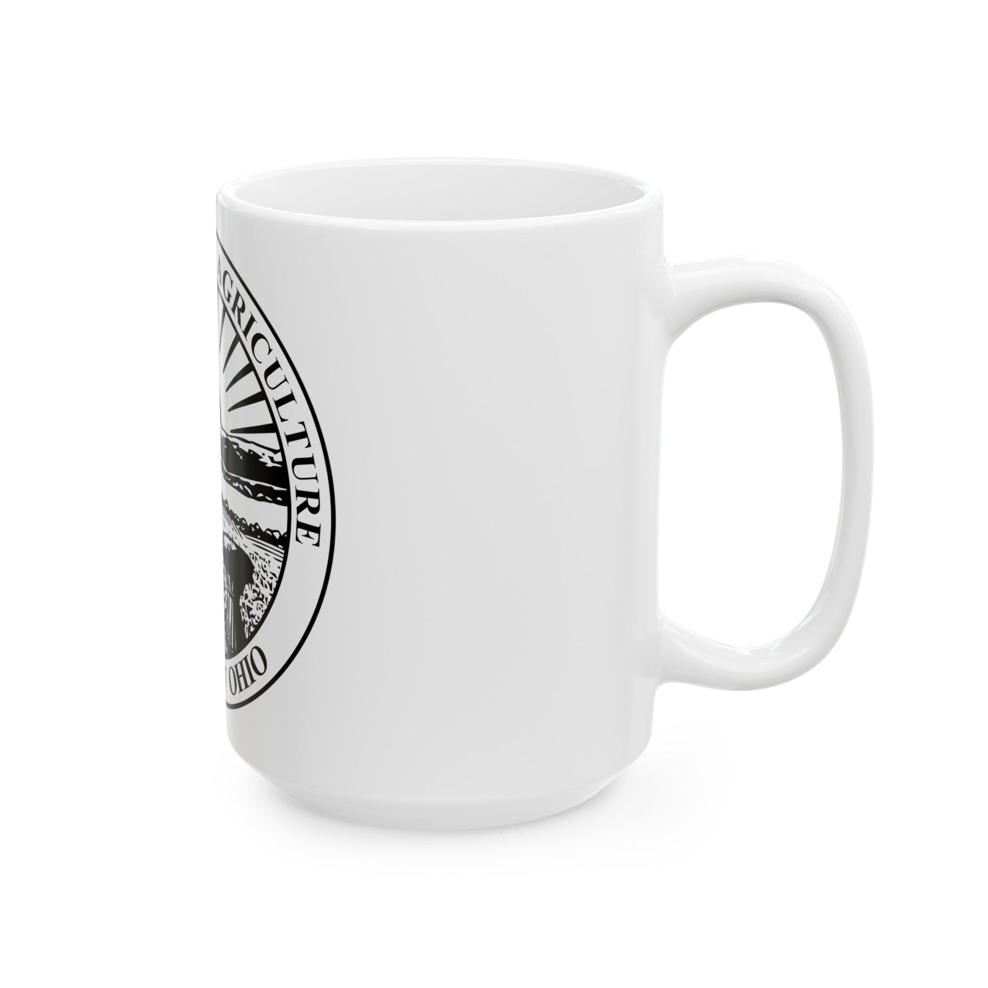 Seal of the Ohio Department of Agriculture - White Coffee Mug-The Sticker Space