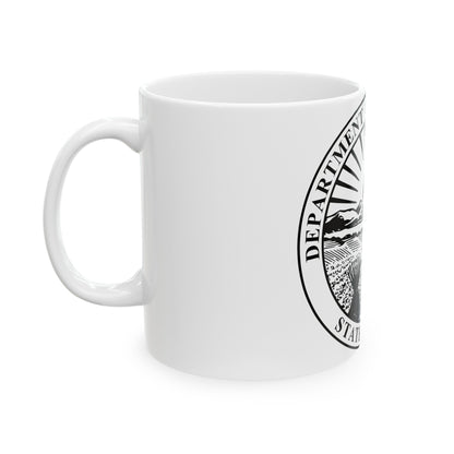 Seal of the Ohio Department of Agriculture - White Coffee Mug-The Sticker Space