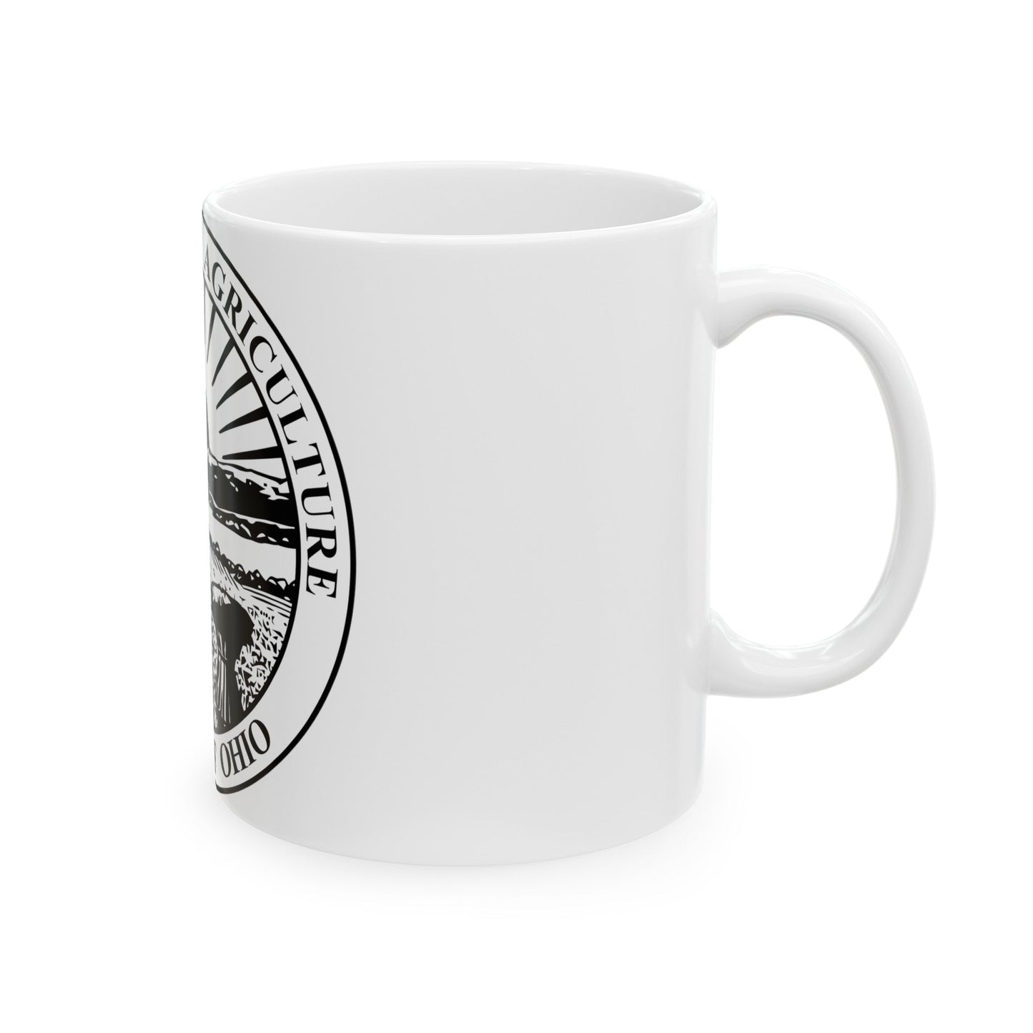 Seal of the Ohio Department of Agriculture - White Coffee Mug-The Sticker Space