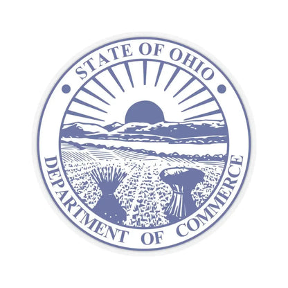 Seal of the Ohio Department of Commerce - STICKER Vinyl Kiss-Cut Decal 6 Inch Transparent - The Sticker Space