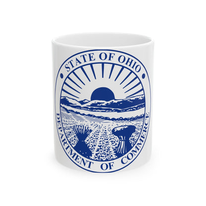 Seal of the Ohio Department of Commerce - White Coffee Mug-11oz-The Sticker Space