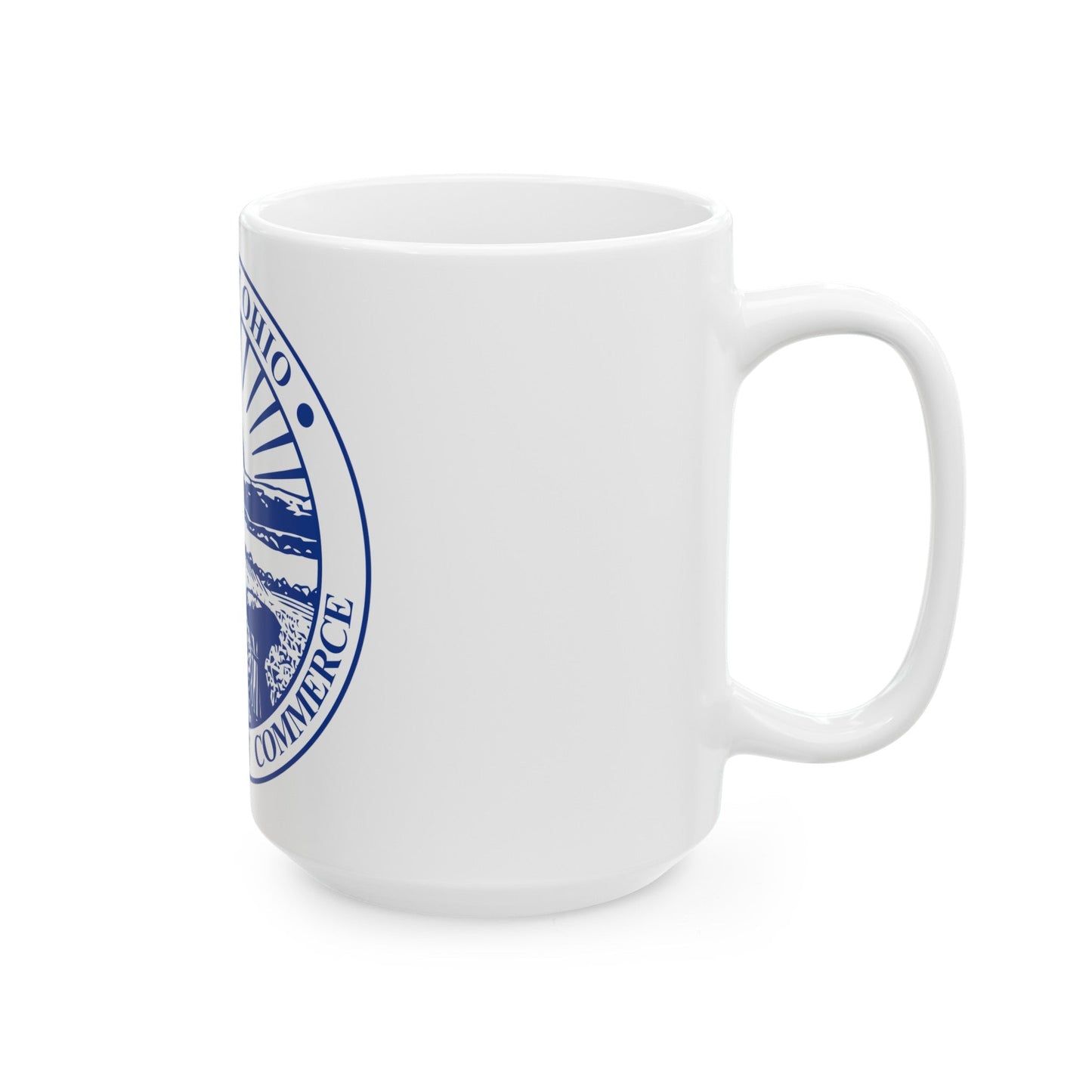 Seal of the Ohio Department of Commerce - White Coffee Mug-The Sticker Space