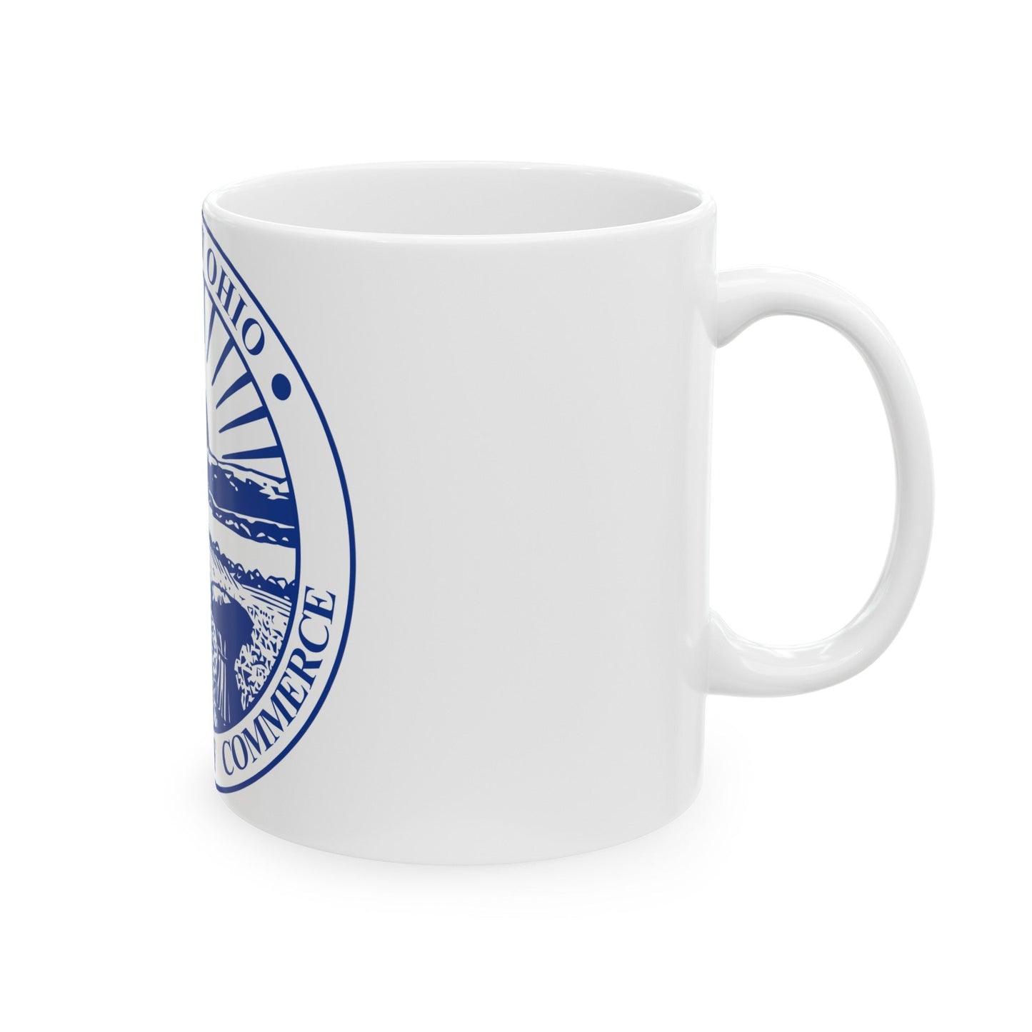 Seal of the Ohio Department of Commerce - White Coffee Mug-The Sticker Space