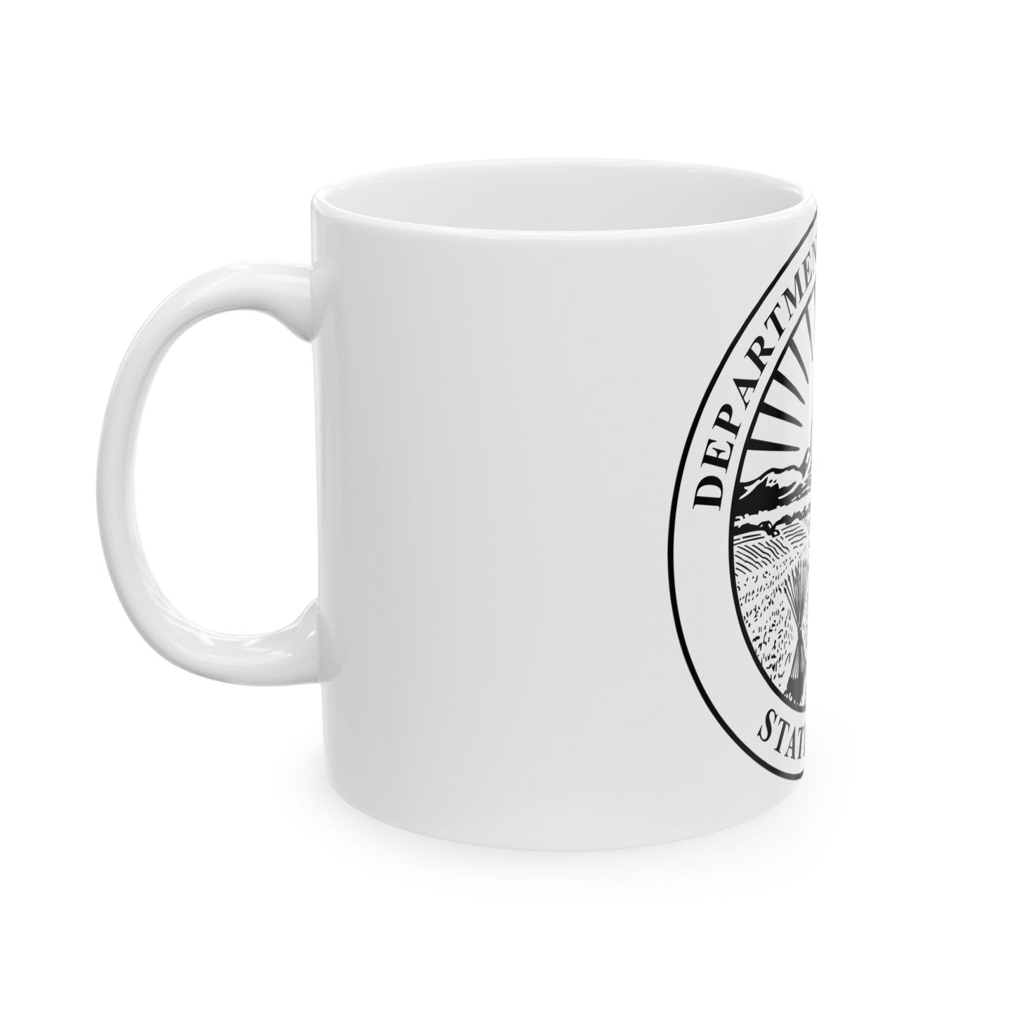 Seal of the Ohio Department of Taxation - White Coffee Mug-The Sticker Space