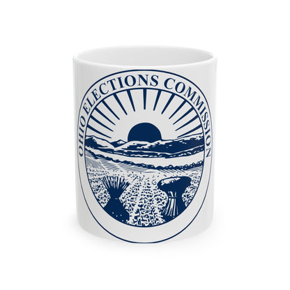 Seal of the Ohio Elections Commission - White Coffee Mug-11oz-The Sticker Space