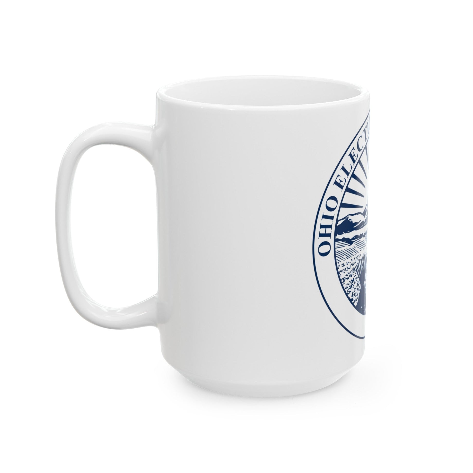 Seal of the Ohio Elections Commission - White Coffee Mug-The Sticker Space