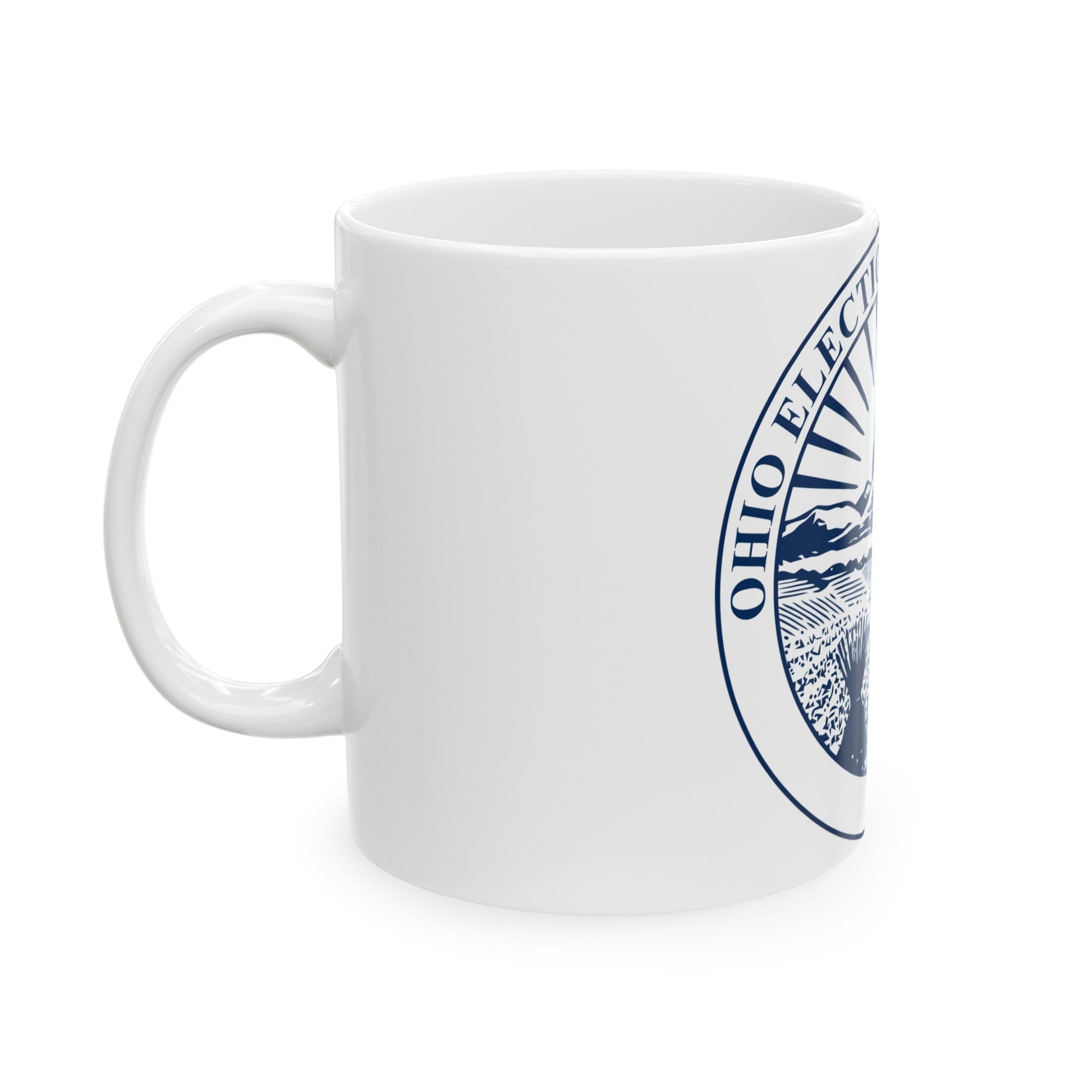 Seal of the Ohio Elections Commission - White Coffee Mug-The Sticker Space