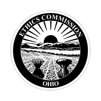 Seal of the Ohio Ethics Commission - STICKER Vinyl Kiss-Cut Decal 2 Inch White - The Sticker Space