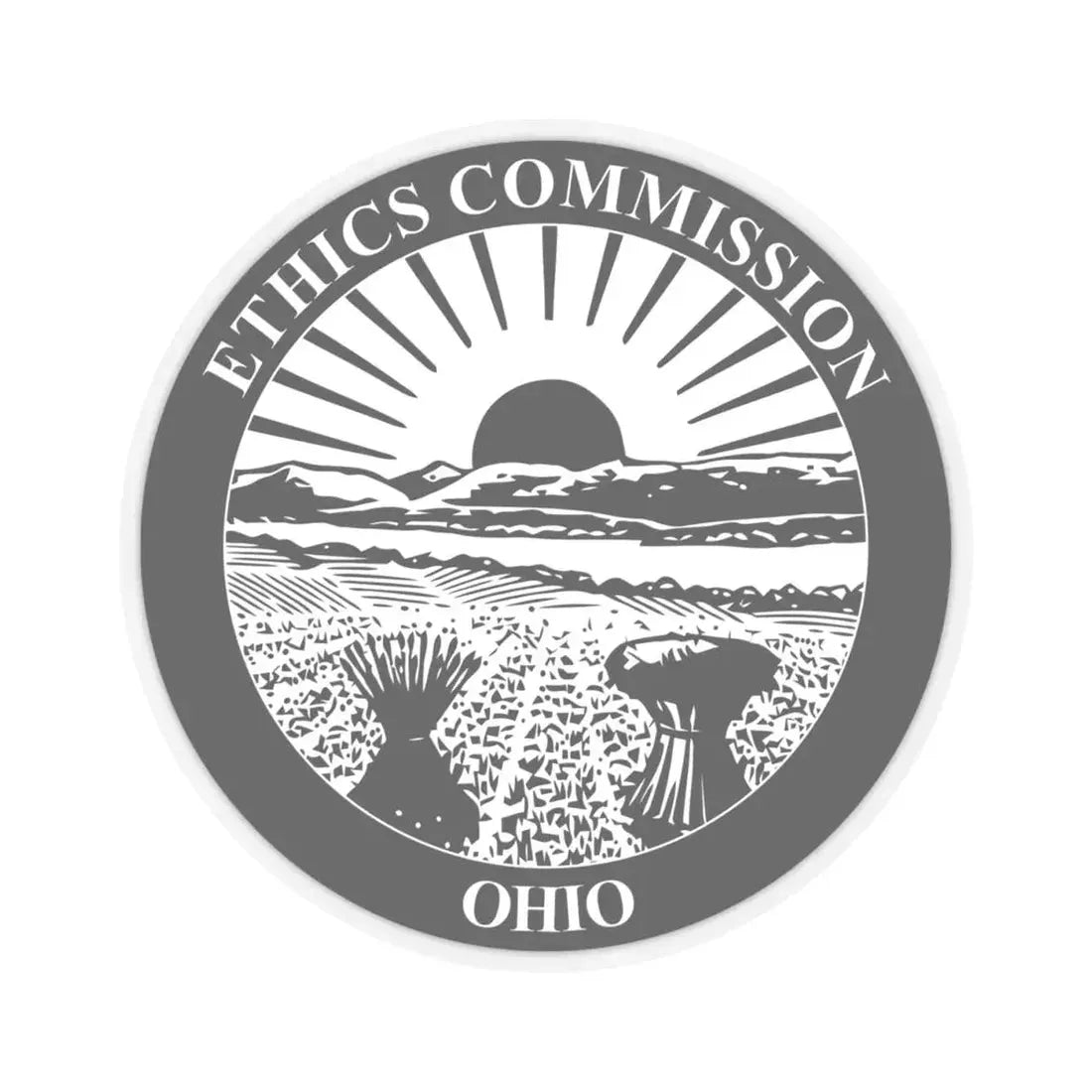 Seal of the Ohio Ethics Commission - STICKER Vinyl Kiss-Cut Decal 4 Inch Transparent - The Sticker Space