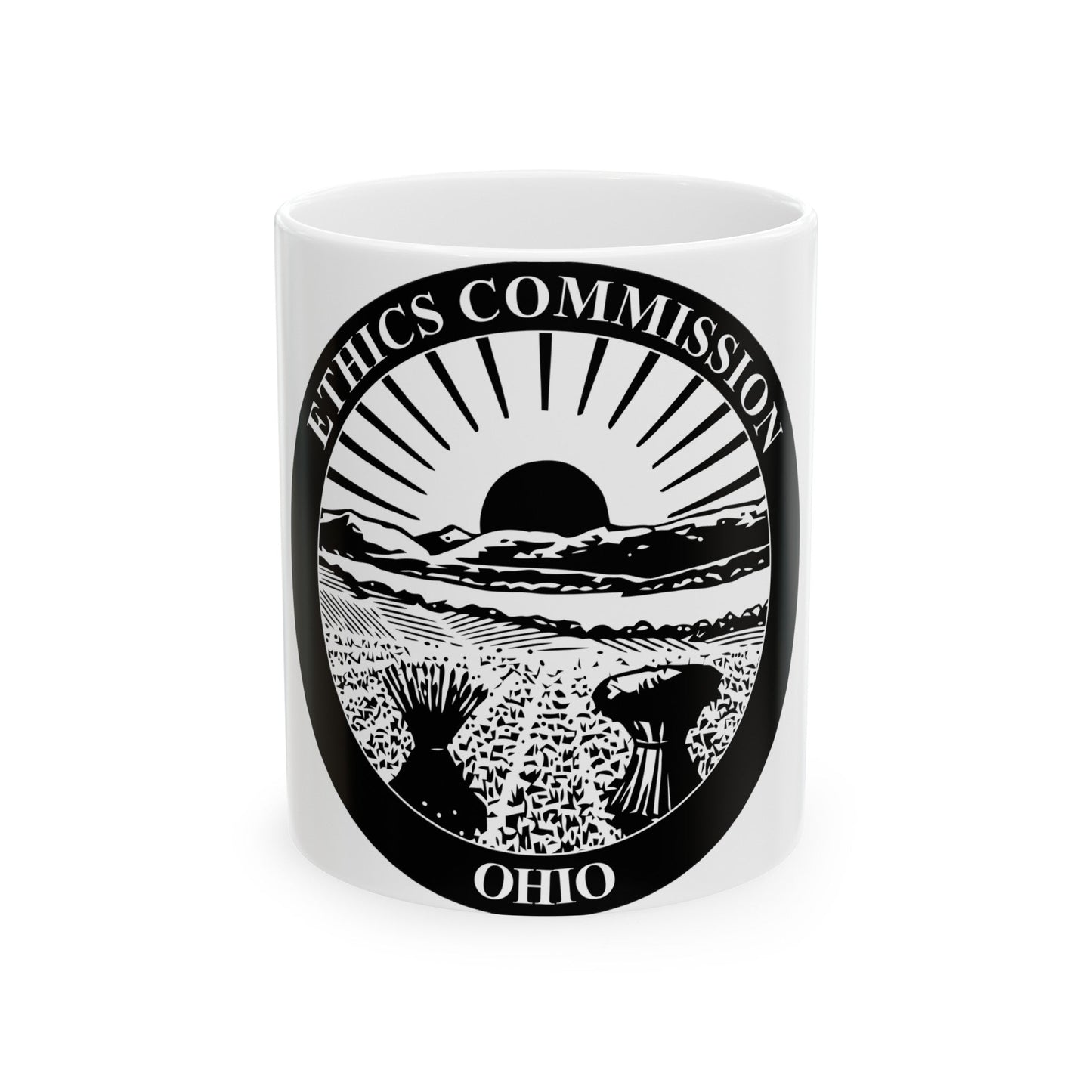 Seal of the Ohio Ethics Commission - White Coffee Mug-11oz-The Sticker Space