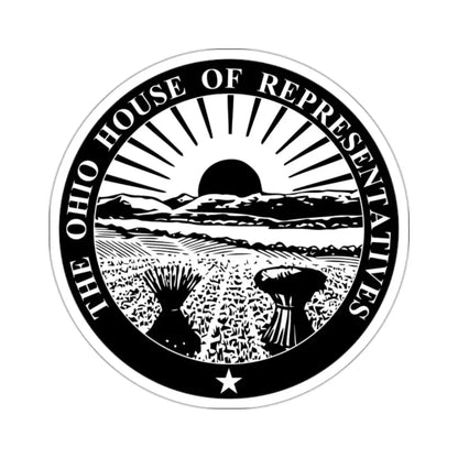 Seal of the Ohio House of Representatives - STICKER Vinyl Kiss-Cut Decal 2 Inch White - The Sticker Space
