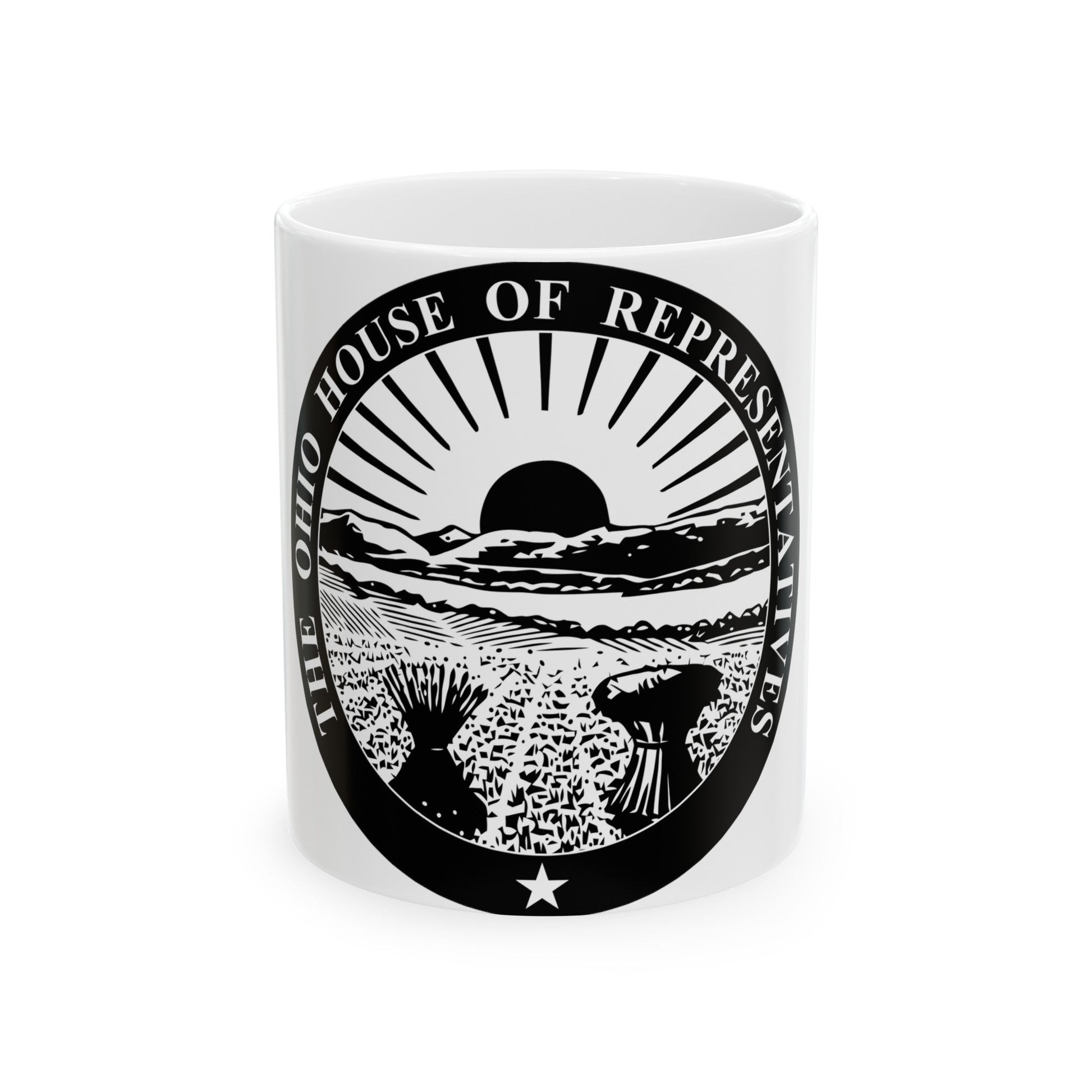 Seal of the Ohio House of Representatives - White Coffee Mug-11oz-The Sticker Space