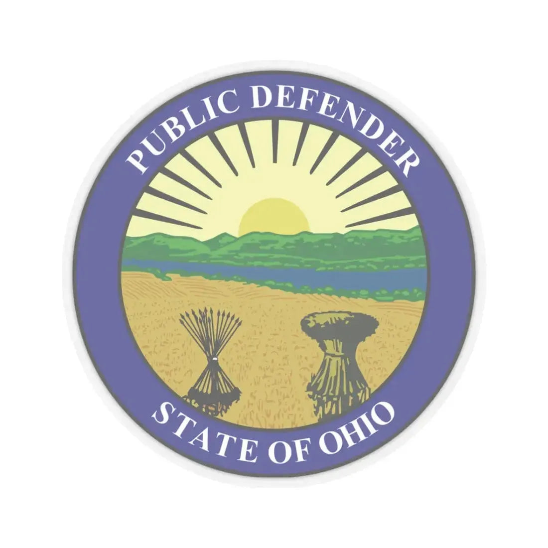 Seal of the Ohio Public Defender - STICKER Vinyl Kiss-Cut Decal 3 Inch Transparent - The Sticker Space