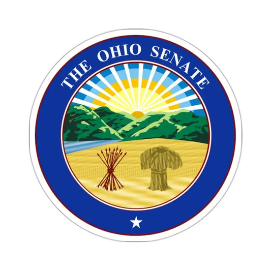 Seal of the Ohio Senate - STICKER Vinyl Kiss-Cut Decal 2 Inch White - The Sticker Space