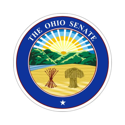 Seal of the Ohio Senate - STICKER Vinyl Kiss-Cut Decal 3 Inch White - The Sticker Space