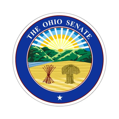 Seal of the Ohio Senate - STICKER Vinyl Kiss-Cut Decal 6 Inch White - The Sticker Space
