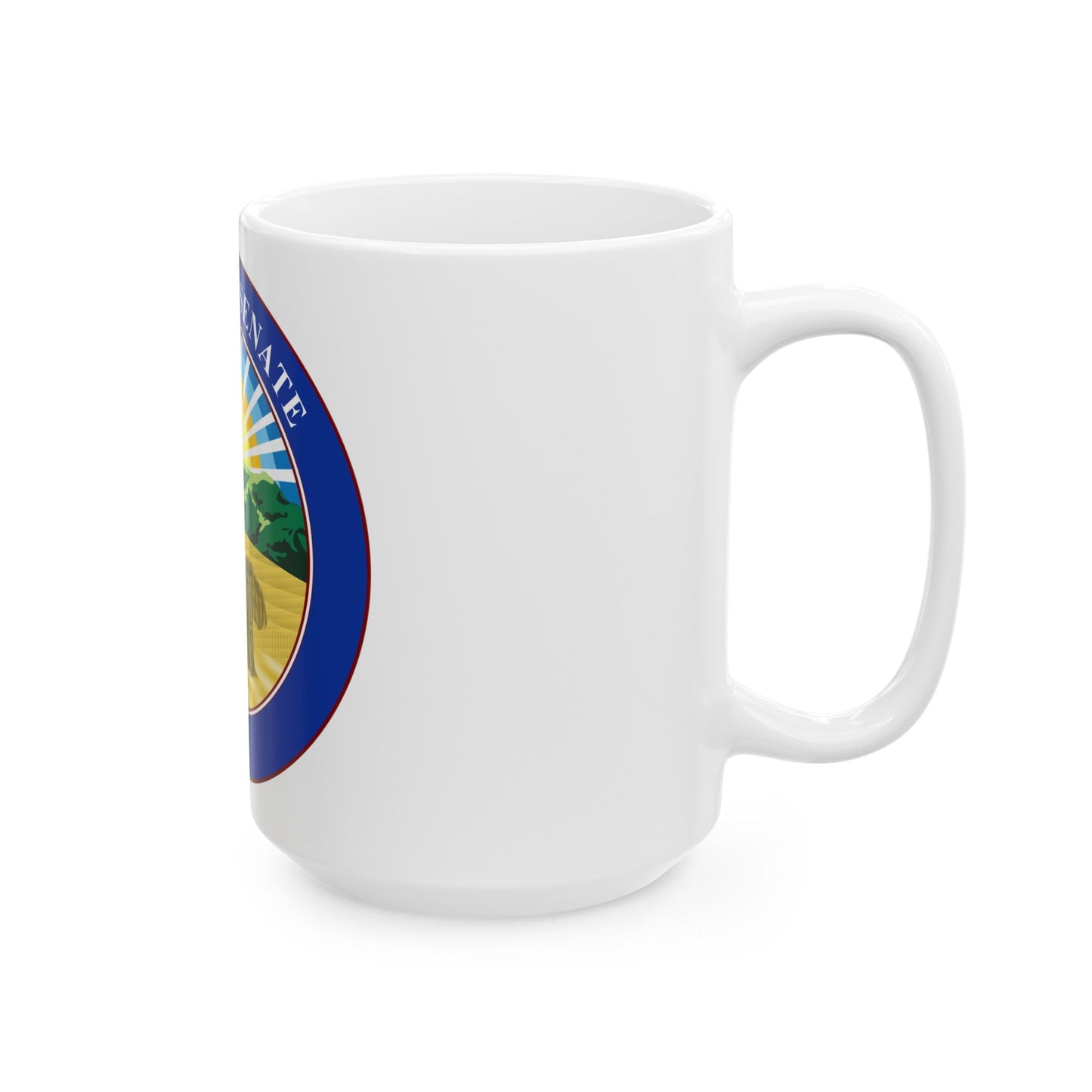 Seal of the Ohio Senate - White Coffee Mug-The Sticker Space