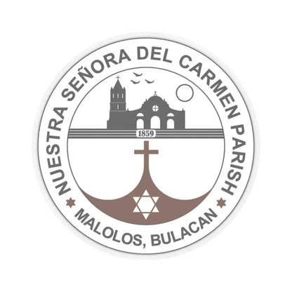 Seal of the Parish of Our Lady of Mount Carmel - STICKER Vinyl Kiss-Cut Decal 2 Inch Transparent - The Sticker Space