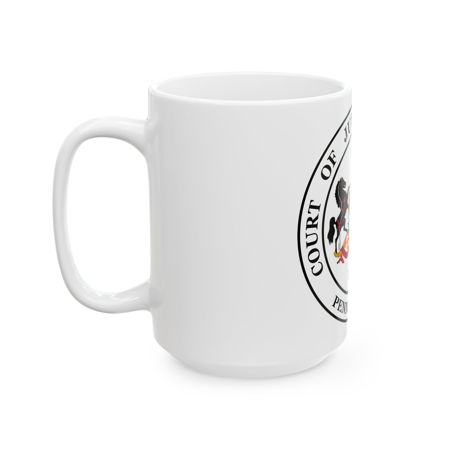 Seal of the Pennsylvania Court of Judicial Discipline - White Coffee Mug-The Sticker Space