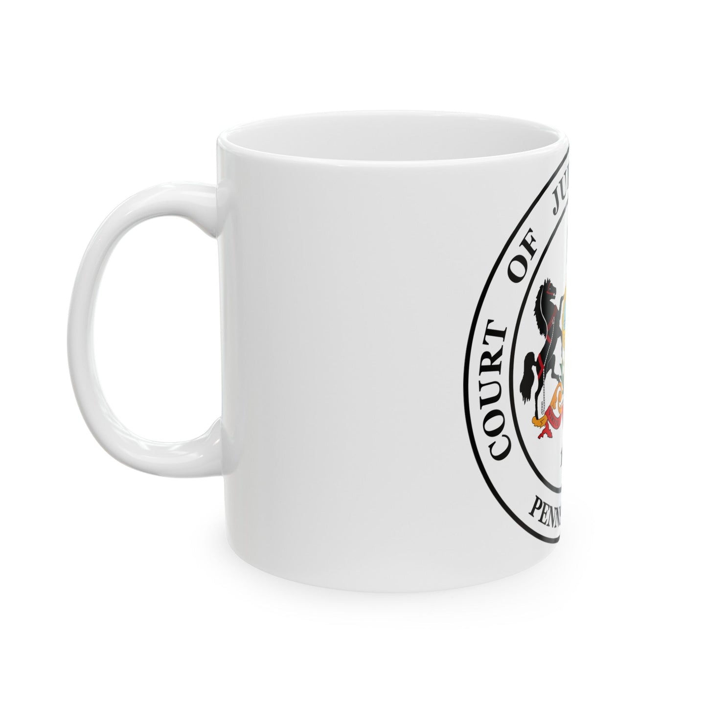 Seal of the Pennsylvania Court of Judicial Discipline - White Coffee Mug-The Sticker Space