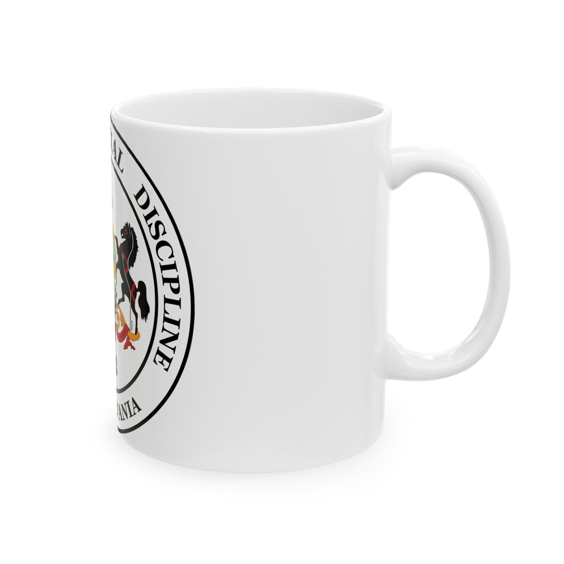 Seal of the Pennsylvania Court of Judicial Discipline - White Coffee Mug-The Sticker Space